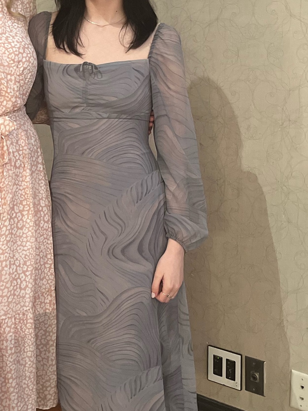 Wilfred Gray Swirl Midi Dress